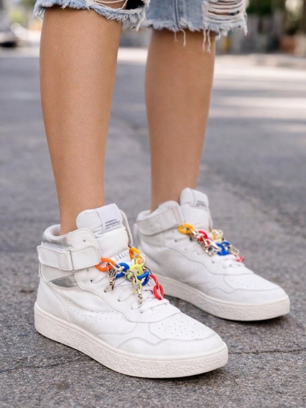 New Womens Steve Madden Emilee Leather Hightop Sneakers White Streetwear 11